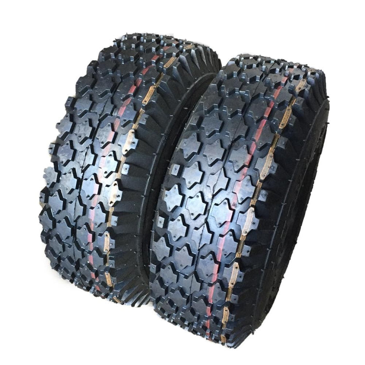 [US Warehouse] 2 PCS 4.10/3.50-4 2PR P605 Turf Lawn Mower Replacement Tires