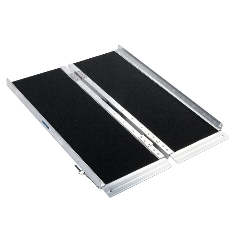 [US Warehouse] 3FT Adjustable Folding Non-Slip Aluminum Wheelchair Scooter Telescoping Mobility Ramp