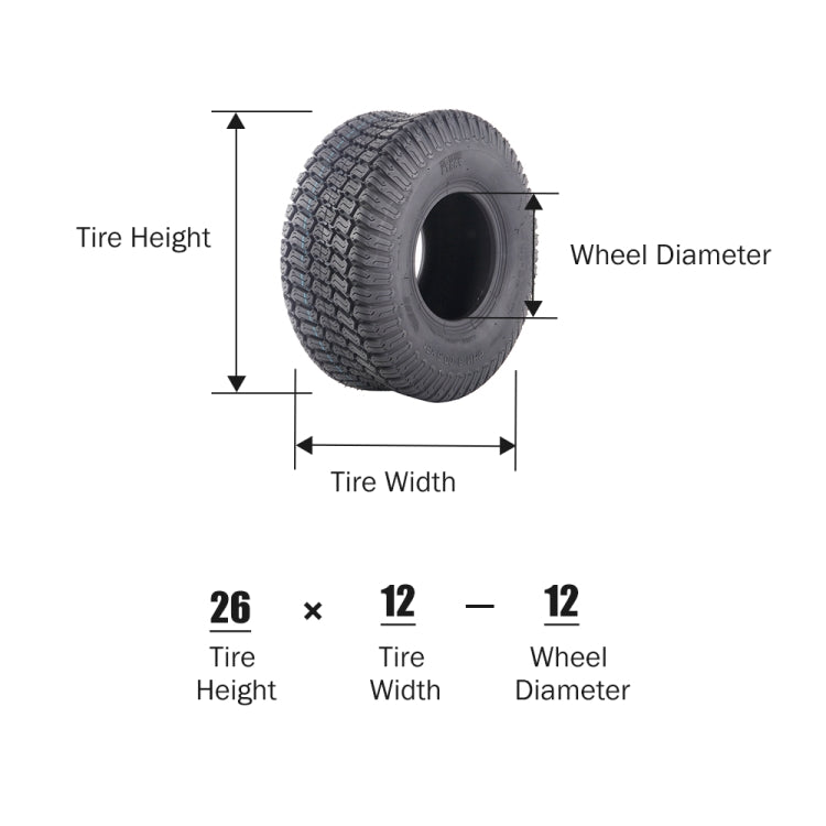 [US Warehouse] 2 PCS 15x6.00-6 4PR P332 Turf Lawn Mower Tractor Replacement Tubeless Tires