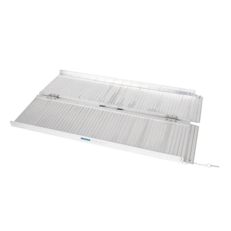 [US Warehouse] 4FT Portable Two-section Folding Aluminum Wheelchair Scooter Mobility Ramp