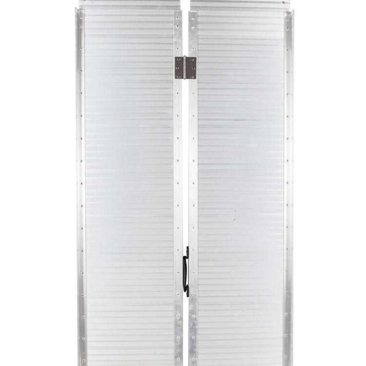 [US Warehouse] 4FT Portable Two-section Folding Aluminum Wheelchair Scooter Mobility Ramp