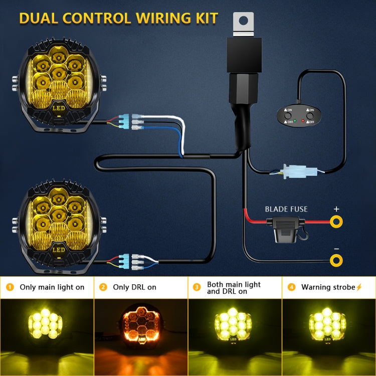 5 inch 29W Three-sided Flashing LED Work Light