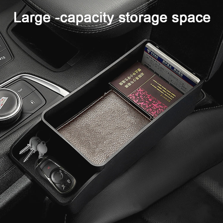 1 Pair Car Qi Standard Wireless Charger PU Leather Wrapped Armrest Box Cushion with Storage Box