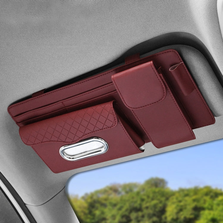 Car Nappa Leather Sun Visor Storage Clip