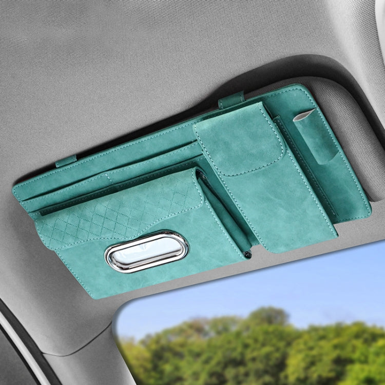 Car Sheepskin Leather Sun Visor Storage Clip