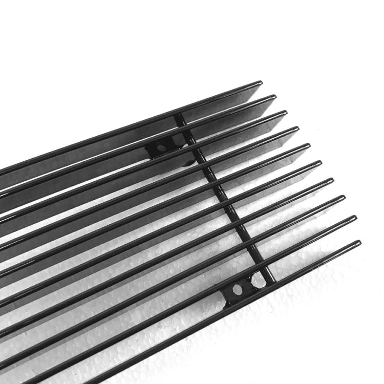 [US Warehouse] 2 PCS Black Powder Coated Main Upper Grille & Lower Bumper Grille for 2009-2014 Nissan Maxima