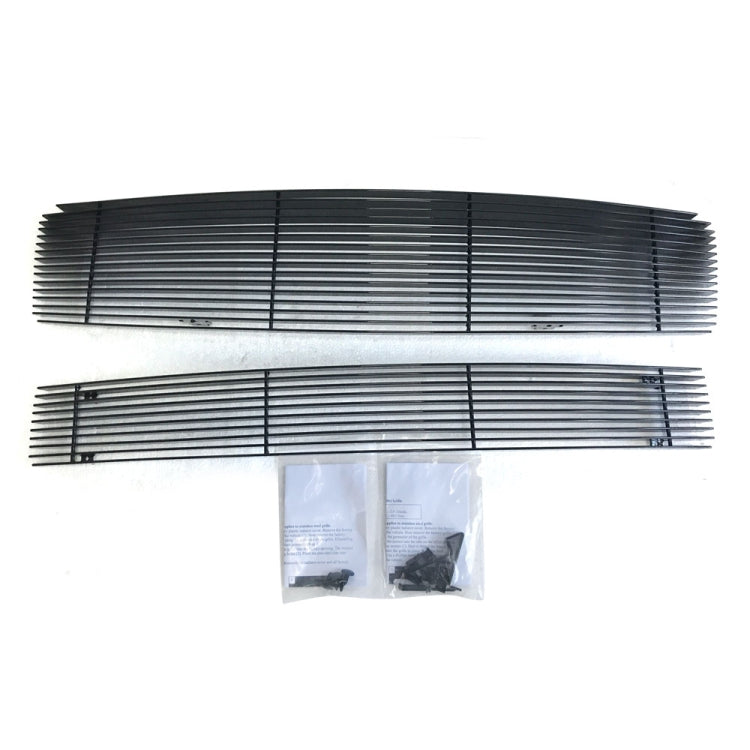 [US Warehouse] 2 PCS Black Powder Coated Main Upper Grille & Lower Bumper Grille for 2009-2014 Nissan Maxima