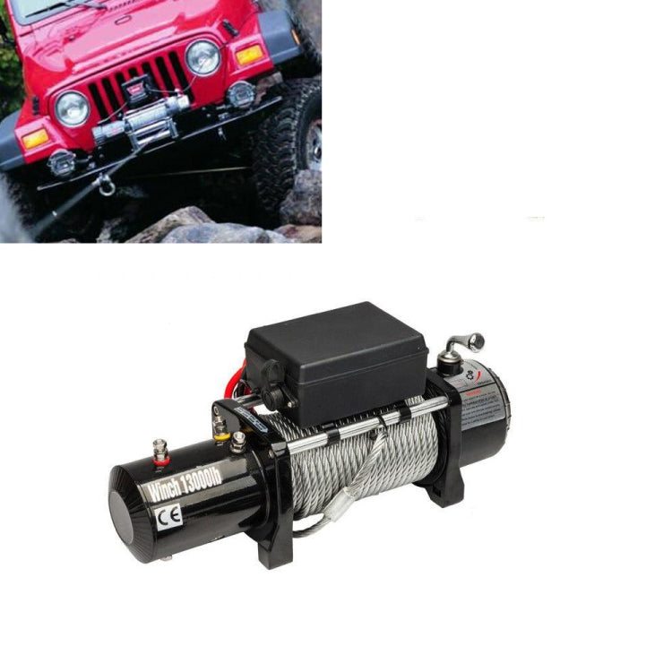 [US Warehouse] Truck SUV 13000LBS / 12V Electric Recovery Winch Wireless Remote Host Box + Accessory Box