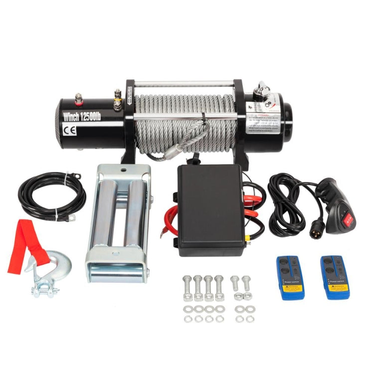 [US Warehouse] Truck SUV 12500LBS / 12V Electric Recovery Winch Wireless Remote Control Host Box + Accessory Box