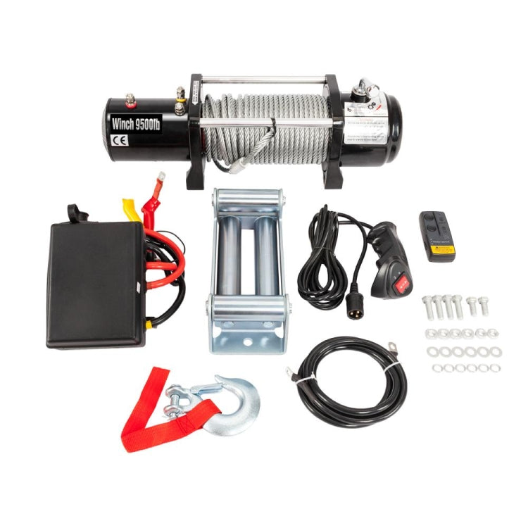 [US Warehouse] Truck SUV 9500LBS / 12V Electric Recovery Winch Wireless Remote Control Host Box + Accessory Box