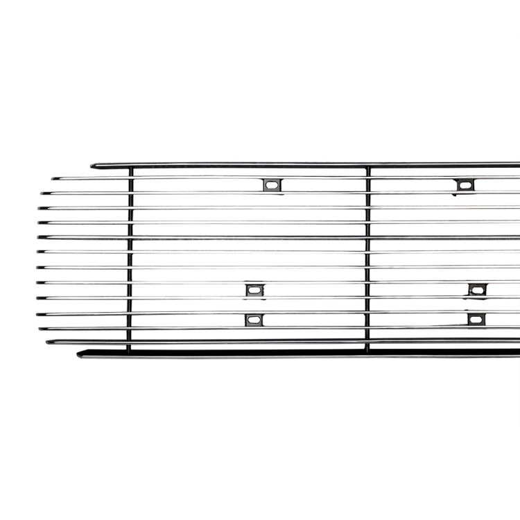 [US Warehouse] Polished Aluminum Car Main Upper Grille and Lower Bumper Billet Grille for 2004-2007 Nissan Titan/ Armada