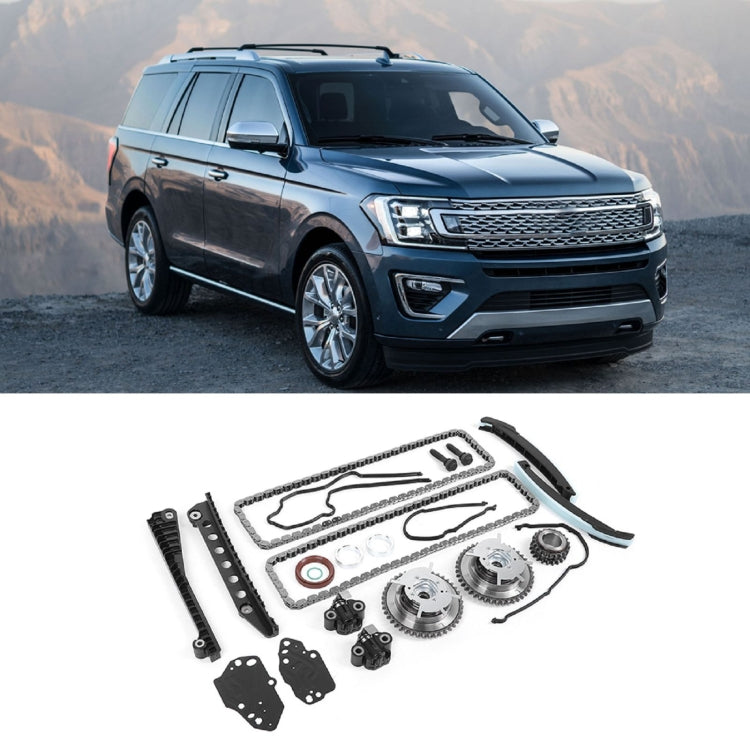 [US Warehouse] Car Timing Chain Kit Cam Phasers Cover Gasket Fit for Ford F-150 2004-2009 3R2Z6A257DA