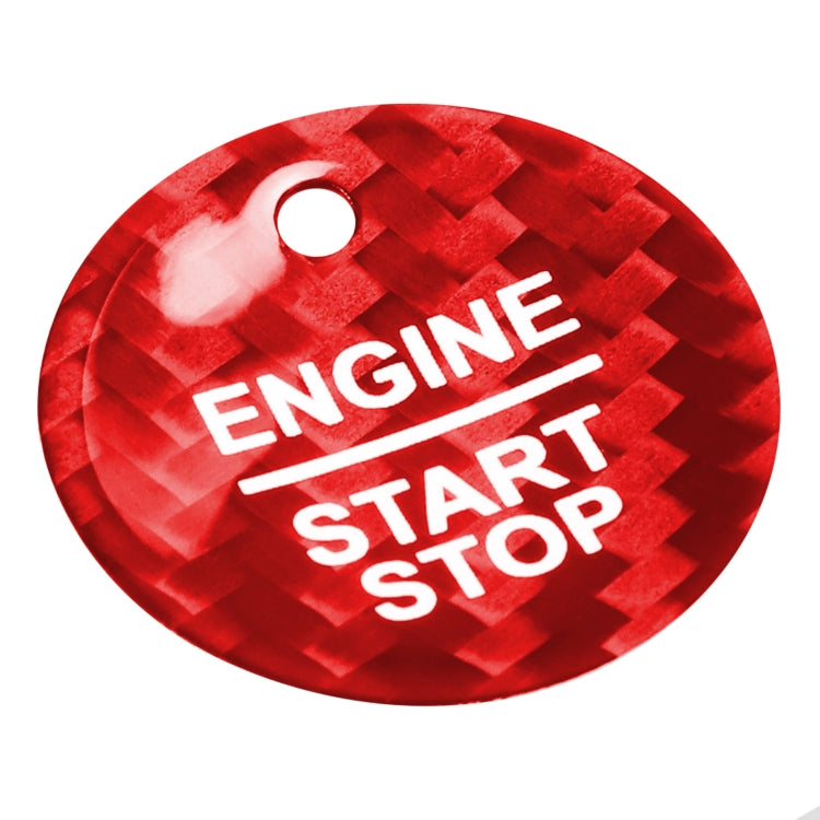 Car Carbon Fiber Engine Start Button Decorative Cover Trim for Ford Focus 2019