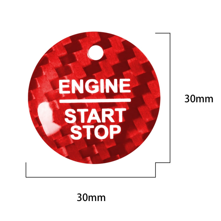 Car Carbon Fiber Engine Start Button Decorative Cover Trim for Ford Focus 2019