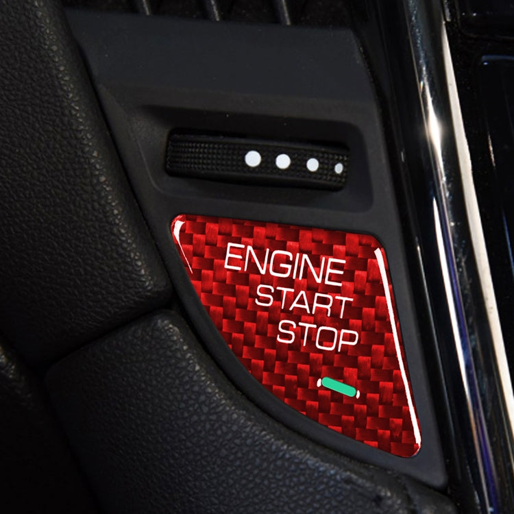 Car Carbon Fiber Engine Start Button Decorative Cover Trim for Cadillac ATS / ATS-L