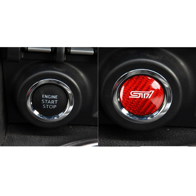 Car Carbon Fiber Engine Start Button Decorative Cover Trim for Subaru BRZ 2013-2019 / 86 2013-2019