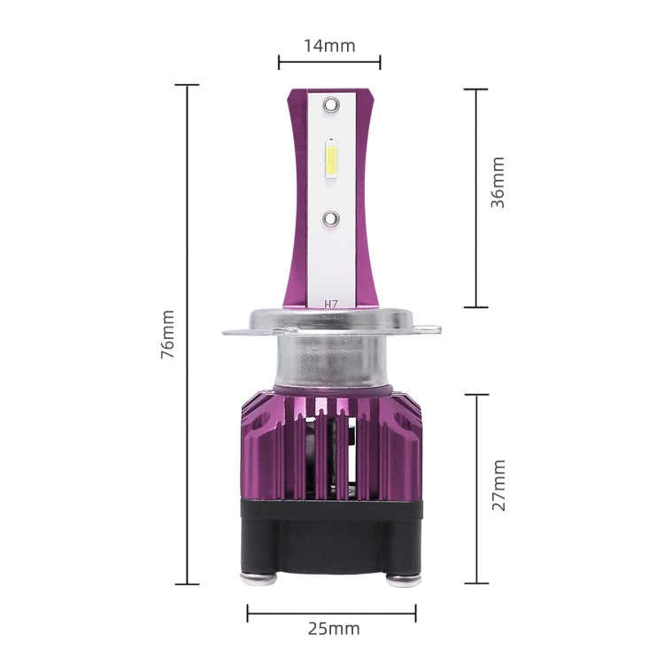 2 PCS F6 H7 DC9-32V 26W 6500K 3000LM Car / Motorcycle LED Headlight Lamps / Fog Light