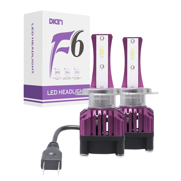 2 PCS F6 H7 DC9-32V 26W 6500K 3000LM Car / Motorcycle LED Headlight Lamps / Fog Light