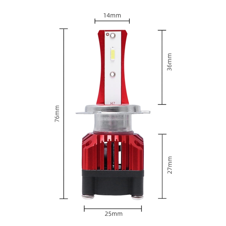 2 PCS F6 H7 DC9-32V 26W 6500K 3000LM Car / Motorcycle LED Headlight Lamps / Fog Light