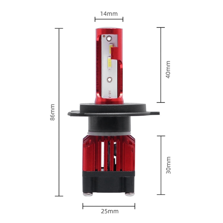 2 PCS F6 H4 DC9-32V 26W 6500K 3000LM Car / Motorcycle LED Headlight Lamps / Fog Light