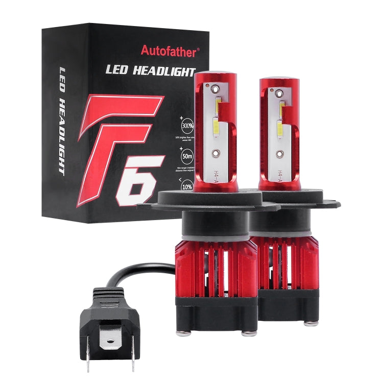 2 PCS F6 H4 DC9-32V 26W 6500K 3000LM Car / Motorcycle LED Headlight Lamps / Fog Light