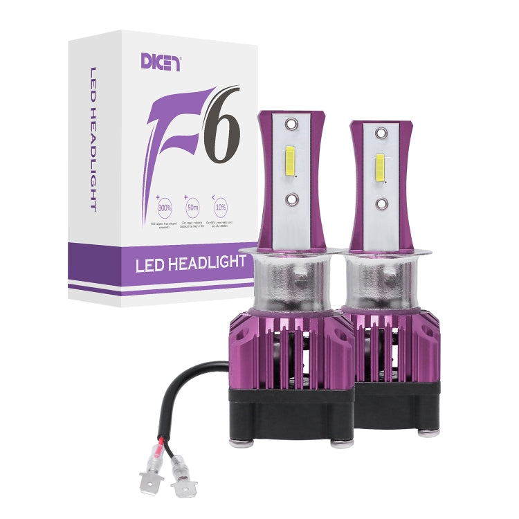 2 PCS F6 H3 DC9-32V 26W 6500K 3000LM Car / Motorcycle LED Headlight Lamps / Fog Light