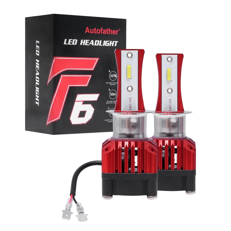 2 PCS F6 H3 DC9-32V 26W 6500K 3000LM Car / Motorcycle LED Headlight Lamps / Fog Light