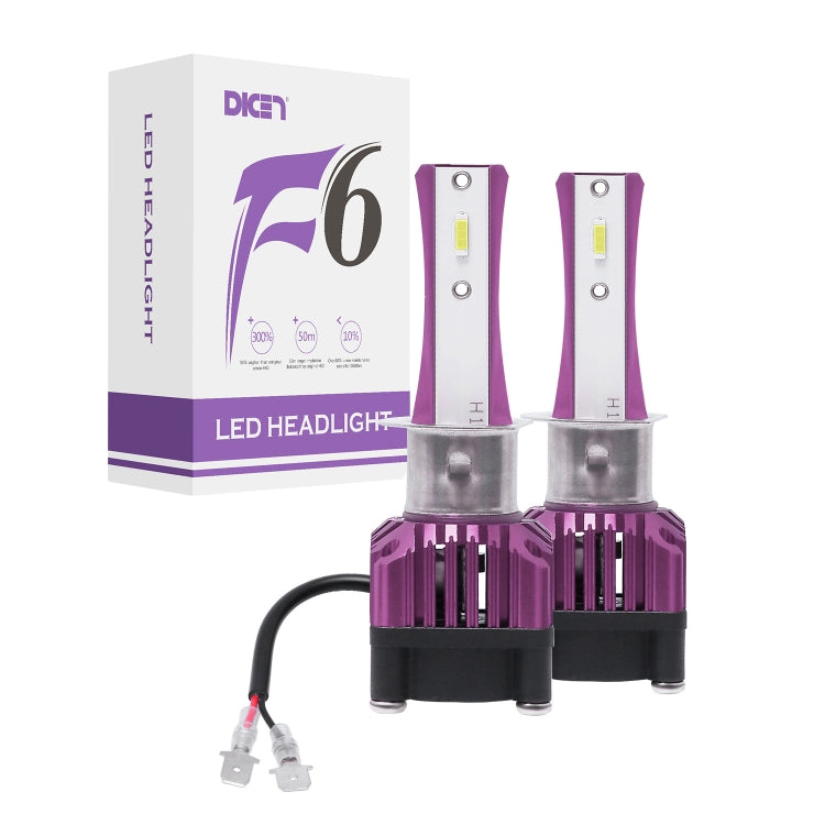 2 PCS F6 H1 DC9-32V 26W 6500K 3000LM Car / Motorcycle LED Headlight Lamps / Fog Light