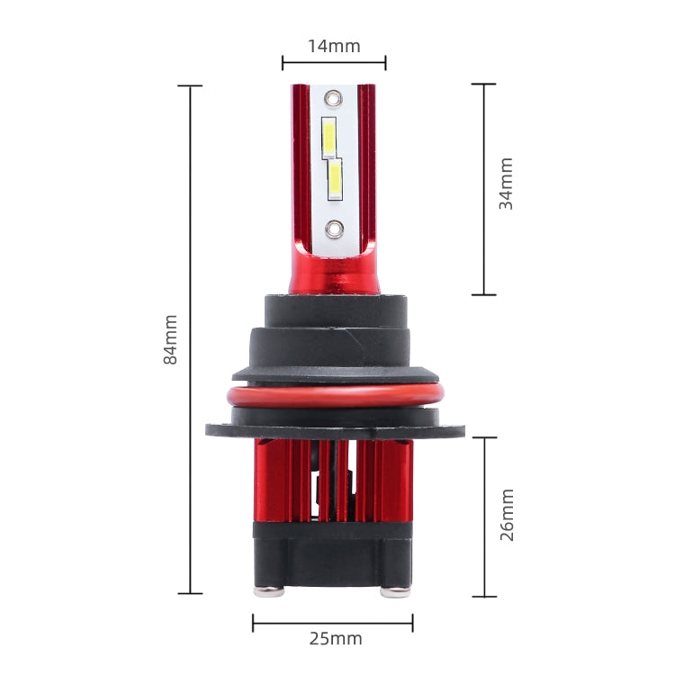 2 PCS F6 9007 DC9-32V 26W 6500K 3000LM Car / Motorcycle LED Headlight Lamps / Fog Light