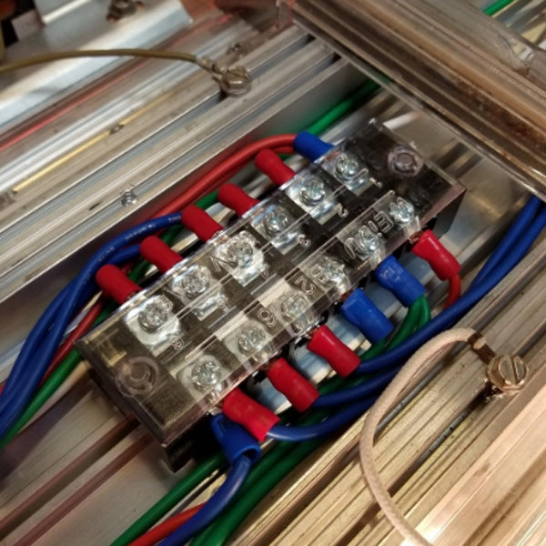 5 PCS Car 10-way 25A TB-2510 Dual Row Power Terminal Connector + 10-position Connection Strip with Cover