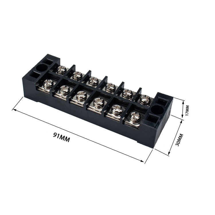 5 PCS Car 6-way 25A TB-2506 Dual Row Power Terminal Connector + 6-position Connection Strip with Cover