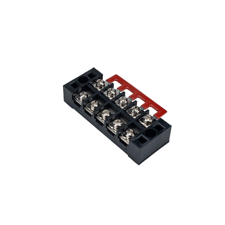 5 PCS Car 5-way 25A TB-2505 Dual Row Power Terminal Connector + 5-position Connection Strip with Cover