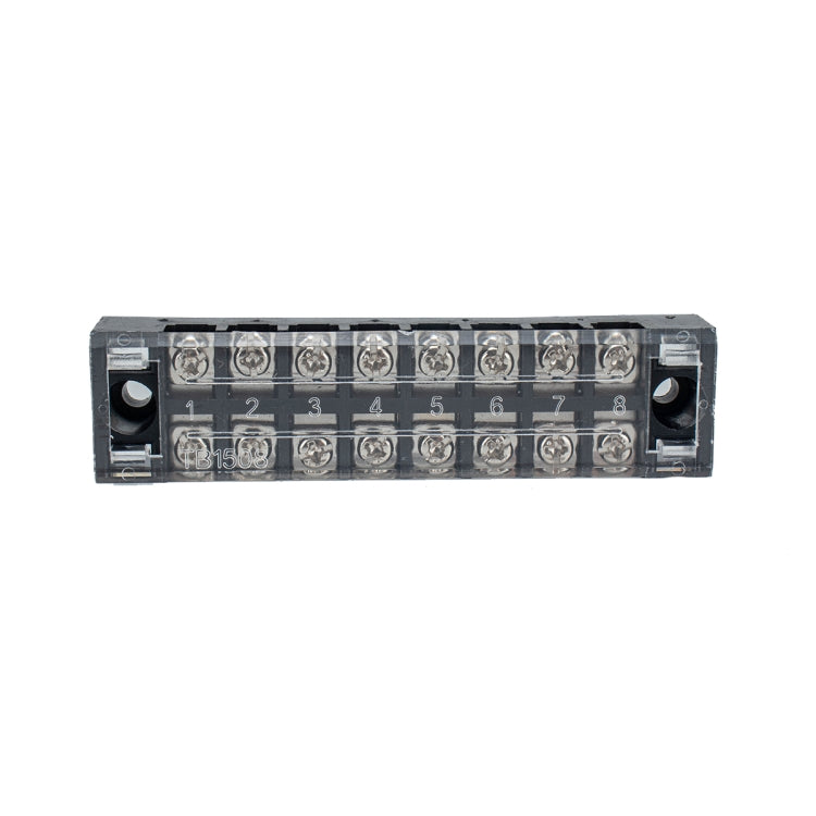 5 PCS Car 8-way TB-1508 Dual Row Power Terminal Connector + 8-position Connection Strip with Cover
