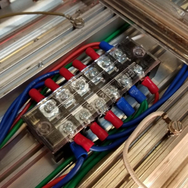 5 PCS Car 8-way TB-1508 Dual Row Power Terminal Connector + 8-position Connection Strip with Cover