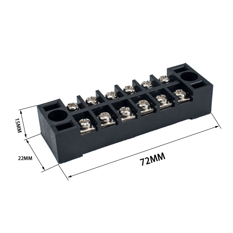 5 PCS Car 6-way TB-1506 Dual Row Power Terminal Connector + 6-position Connection Strip with Cover