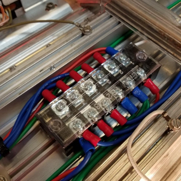 5 PCS Car 5-way TB-1505 Dual Row Power Terminal Connector + 5-position Connection Strip with Cover