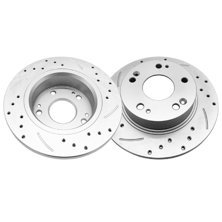 [US Warehouse] 2 PCS Streaking Front Brake Disc Silver for BD126082 31315 / Acura TSX 2003 - 2008 / Honda Accord Coupe 2003 - 2004 V6
