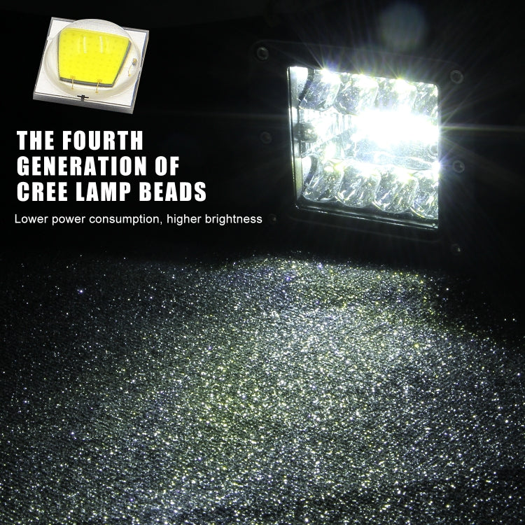 2 PCS Car 3-row 3 inch Embedded Front Bumper Light Work Light