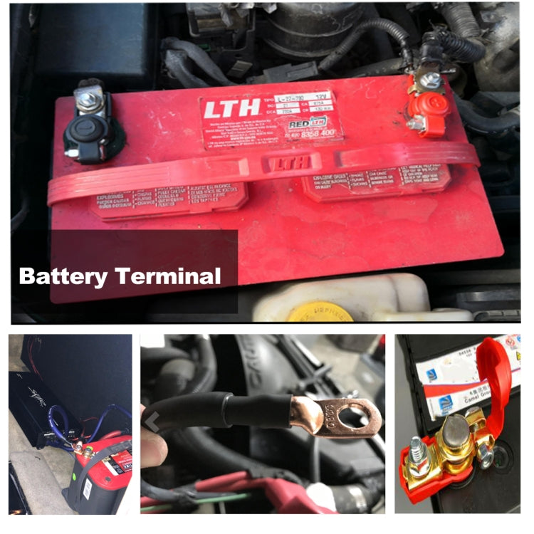 2 Pair Car Battery Cable Terminal Clamps Connectors Battery Clip Wiring Classification Set