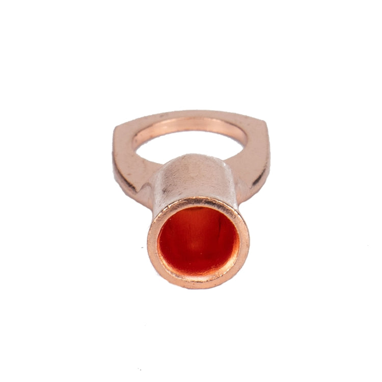 10 PCS AWG T2 Copper Heavy-duty Cold-pressed Wire Terminals 8 x 3/8 with Heat Shrinkable Tube