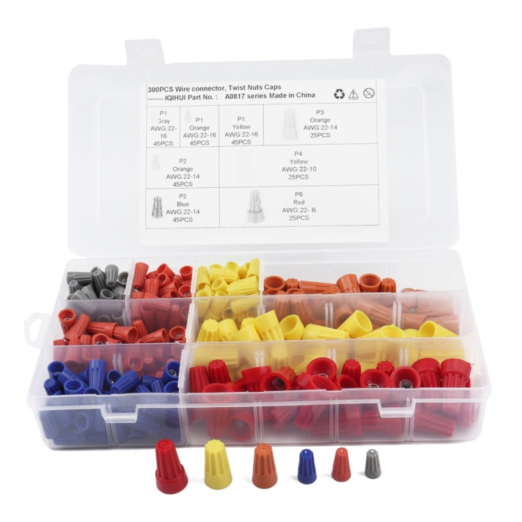 300 PCS Car Electrical Wire Nuts Crimp Wire Terminal Wire Connect Assortment Kit