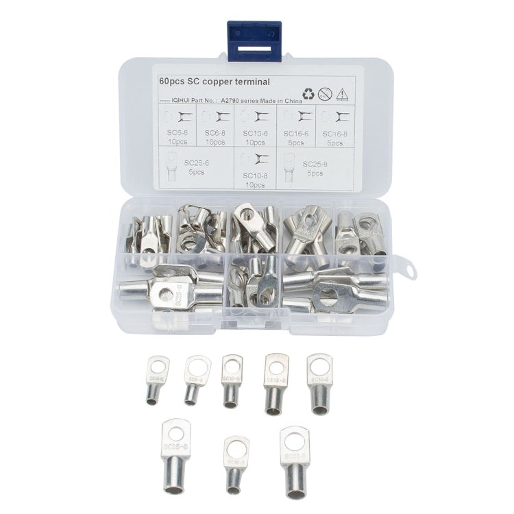 60 PCS Wire terminals Connector Cable Lugs Battery SC Terminals Glimpse of Mouth