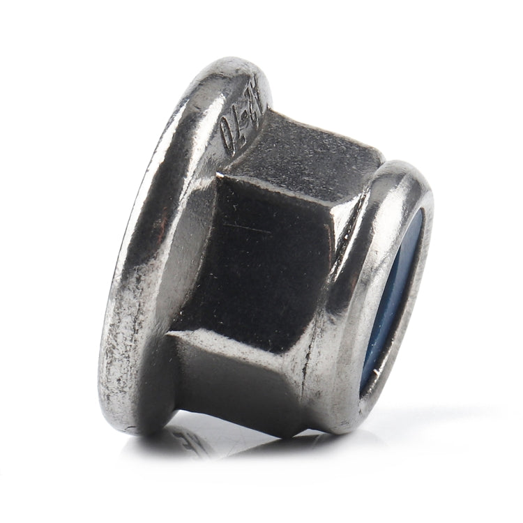 100 PCS Car 304 Stainless Steel Flange Lock Nuts Nylon Insert Locknut Kit M3-M12