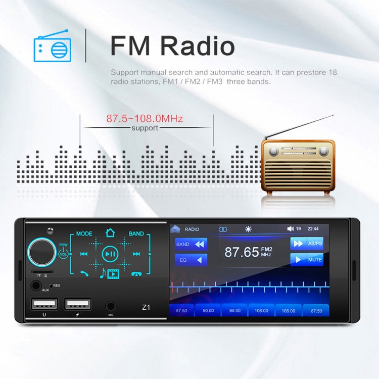 4.1 inch HD Touch Screen Car Bluetooth MP5 Player, Support Mirror Link & FM