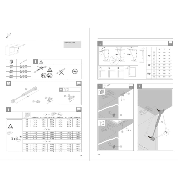 4 Sets N22.5lb Hydraulic Shocks Gas Strut Gas Spring Lid Support for RV / Trailer