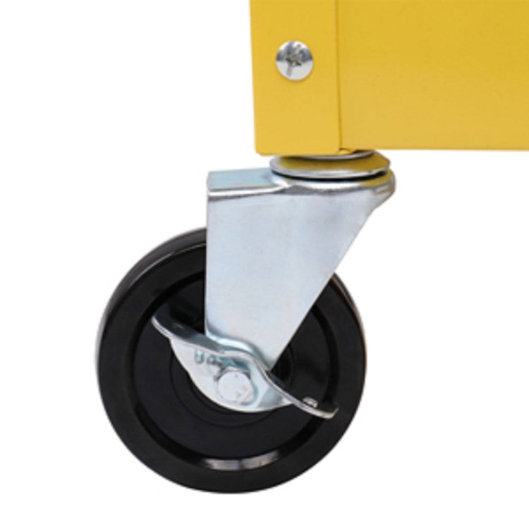 [US Warehouse] 3-Tray Stainless Steel Rolling Utility Cart Trolley with Drawer, Capacity: 330 LBS