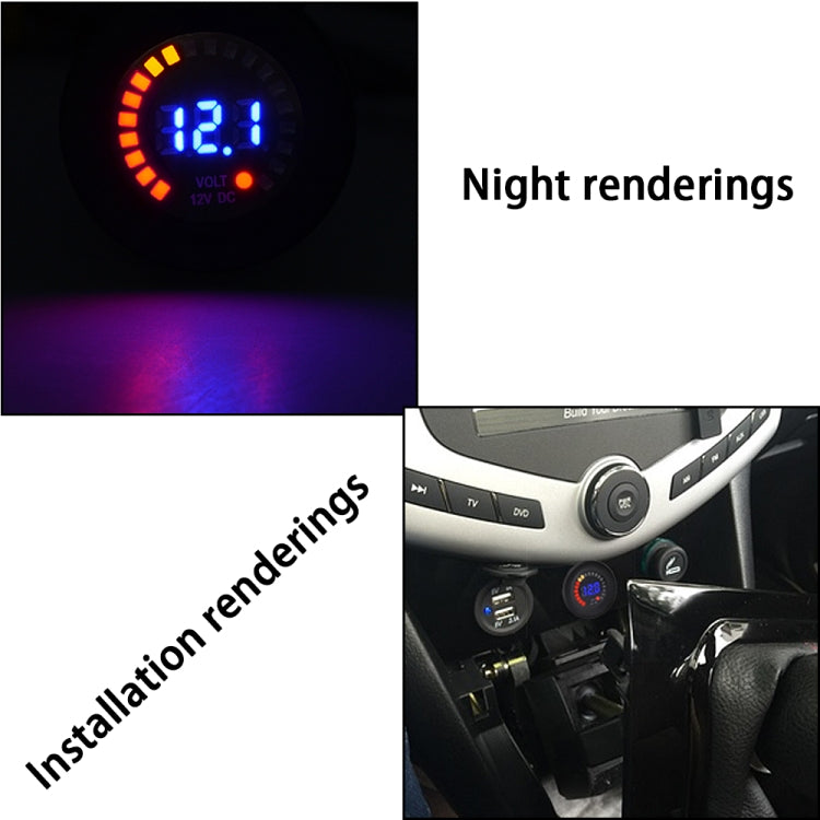 Universal Car 12V Color Screen Voltmeter