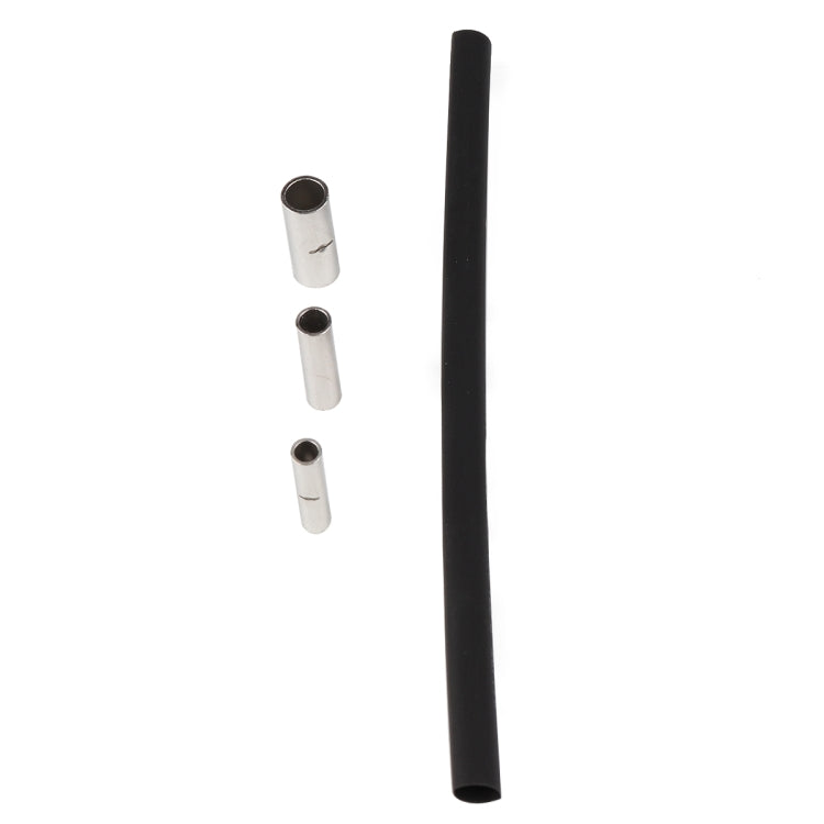 380 PCS Car / Boat AWG Gauge Non-Insulated Butt Connectors Ferrule Cable Crimp Terminal + Heat Shrinkable Tube Kit