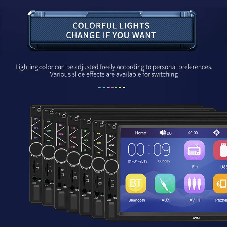 A6 7 inch Universal Car Radio Receiver MP5 Player, Support FM & Bluetooth & Phone Link with Remote Control