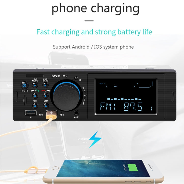 SWM-M2 Universal Car 12V Bluetooth Radio Receiver MP3 Player, Support FM with Remote Control